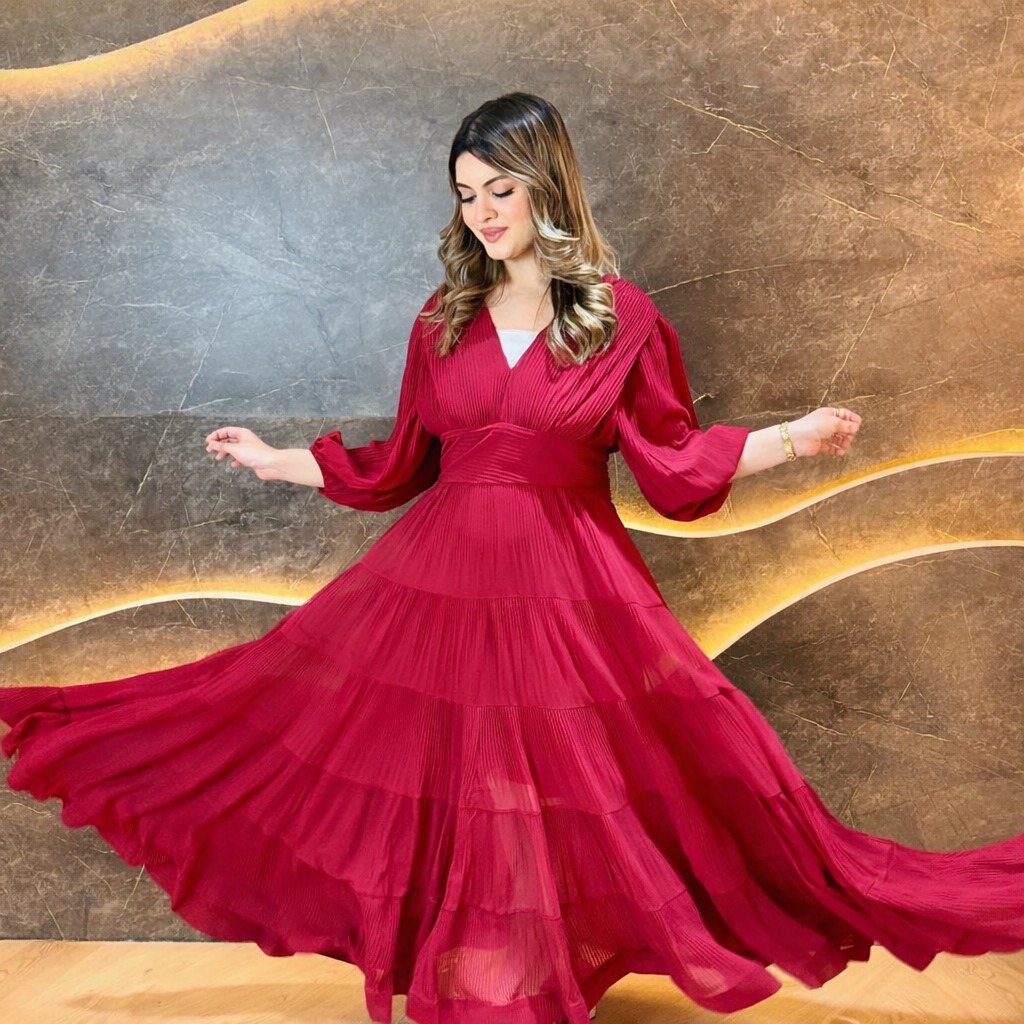 V Neck Chiffon