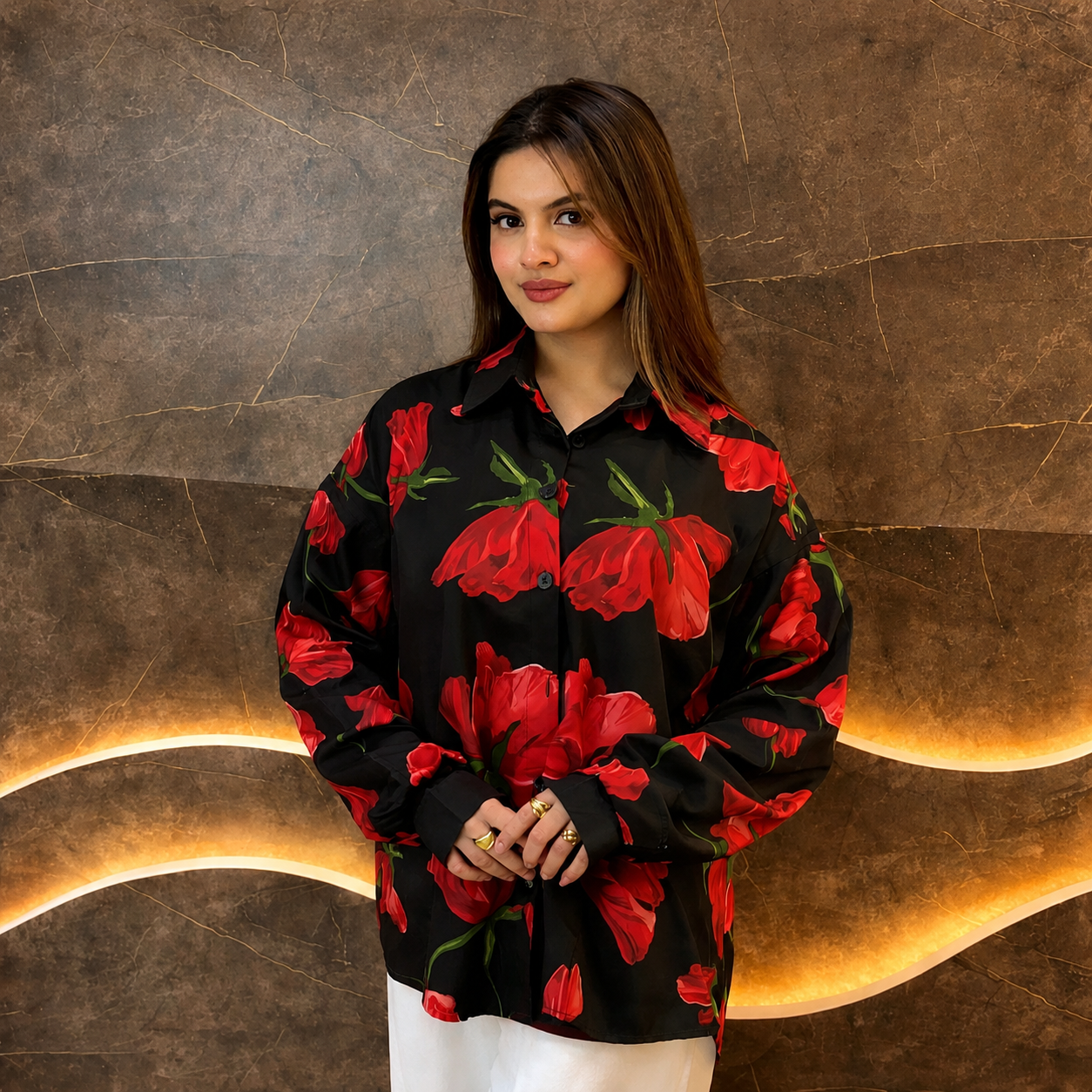 FLORAL SILK SHIRT